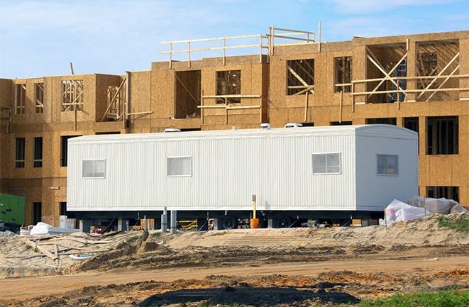 temporary office rentals at a construction site in Bohemia